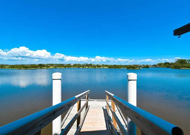 Cedar Key's Painted Sky Lodge, looking at the water